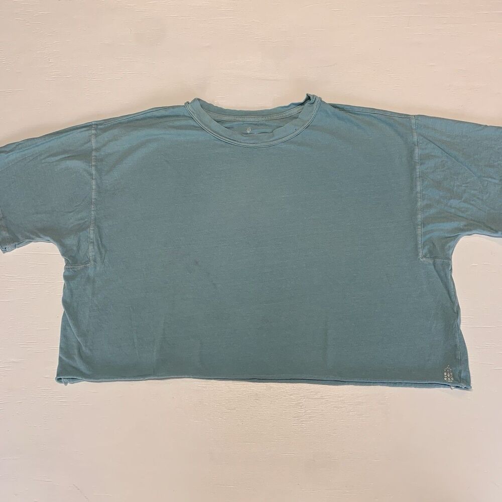 Free Peope Crop Top Oversized L Dark Teal